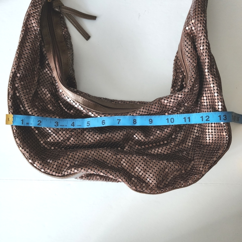 Paradox Bronze Metallic Hobo Shoulder Bag - Picture 10 of 11